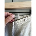 LL Bean 100% Linen Flowy Pants Size 6 Boho Casual Summer Beach Fall Tan Photo 3