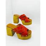 ZIGI Orange block heel Crisscross Suriel Platform Retro Photo 3