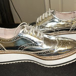 Shellys London mirror wingtip shoes Silver Size 8.5 Photo 0