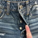 American Eagle Y2K Blue Denim Mini Skirt Sz 0 Button Fly Grunge Festival Indie Photo 2