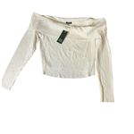 Wild Fable Cream Off-the-Shoulder Ribbed Sweater Photo 1