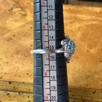 Natural Blue Apatite Starfish Turtle Ring Size 7 Silver Photo 7