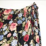 Seven7  Floral Tie Front Tassel Top Black Small Photo 5