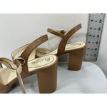 Womans Ruiee Strappy Platform Sandals 9 Brown Open Toe Buckle Block Heel Photo 3