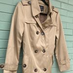 B&S fashion wear woman’s tan trench coat size Large Photo 3