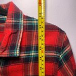 Marine layer  Red Green Check Plaid Button Up Long Sleeve Shirt Women's size XS Photo 6
