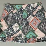 Grey Gray Pink Paisley Patchwork Bohemian Mini Skirt Size S 🎀 Black Photo 1