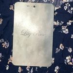 Lila Rose Lily Rose Navy Blue Floral Smocked Dress Size M NWT Photo 4