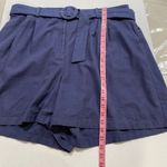 Modcloth  x Princess Highway Women’s 22 Linen Belted High Waist Shorts | Navy Ple Photo 4