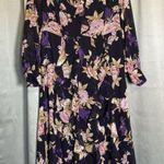 Lauren Ralph Lauren Black Label Floral Long Sleeve V Photo 0