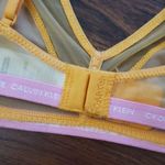 Calvin Klein  Pink Orange Chic Edgy Feminine Festival Sheer Bralette Size Medium Photo 3