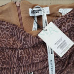 Mistress Rocks New Animal Print Ruched Mesh One Shoulder Crop Top Photo 4