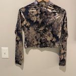 Lane 201 NWT- Velvet Floral Long Sleeve Crop Top-Size Medium Photo 1