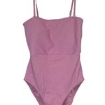 Old Navy Women’s Convertible Metallic Shine Pink One-Piece Swimsuit Size Medium Photo 1