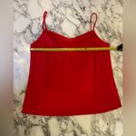 J.Crew NWT Candy Apple Red satin camisole - 2 small pinch marks from hanger Photo 6