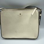 Kate Spade Cream Leather Square Crossbody Handbag Purse Medium Bag Classic Photo 0
