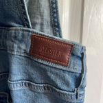 Hollister Distressed Denim Overalls  Ripped Boyfriend Short Light Wash Photo 5