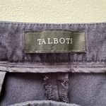 Talbots Chatham Ankle Pants Side Zipper Womens Navy Blue Size 14 Petite Stretch Photo 3