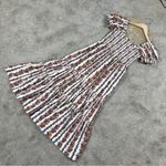 o.p.t Women’s Daphne Square Neck Smocked Maxi Dress Tiered Multicolor Floral M White Size M Photo 3