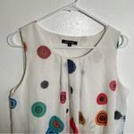 Charlie B Sleeveless Blouse White Multi Geometric Floral M Size M Photo 1