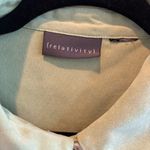 Relativity  Suede Feel Pastel Green Cottage Core Women's Button Down Size Large Photo 5