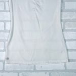 Athleta  White V Neck Short Sleeve Ruched Workout‎ Top Womens XXS Activewear Photo 2