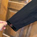 Victoria Jones  Beaded Black Christmas Layered Cardigan Medium Vintage Sweater Photo 2