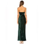 NBD  Spanish Moss Gown Green Velvet Maxi Strapless Dress Photo 1