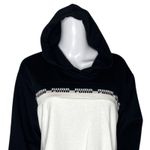 Puma Sweatshirt Women XL Black White Amplified Crop Hoodie Casual Athleisure Photo 4