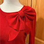 Jessica Howard Red Long Sleeve Dress with Bow NWT Photo 2