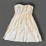 Melissa  Sweet Ivory Ruched Mini Dress Silk Skirt Size 4 Photo 1