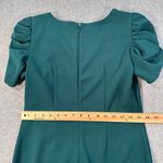 Shelby & Palmer Green Puff Sleeve Sheath Dress Women's 8 Midi High Neck Photo 7