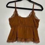 American Eagle Prettiest Lace Cami Brown Babydoll Tank Top Women’s Size XS Photo 1