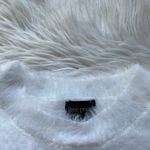 Free Press White Fuzzy Sweater Photo 4