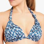 Athleta Aqualuxe print halter bikini top size medium NWT Photo 0