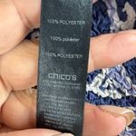 Chico's Travelers Jacket Women's 2 US L Blue White Paisley Crinkle Texture Artsy Photo 5