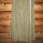 Mac Duggal 6182 Green Long Sleeve Hand Embellished Floral A-line Gown Photo 9