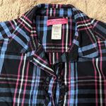 Betsey Johnson NWOT  Intimates Ruffle Plaid Button-Down Flannel Sleep Shirt S Photo 12