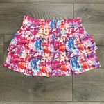 Lucky in Love Shockin' Radiance Ruffle Tiered Multicolor Skirt Skort Size Small Pink Photo 2