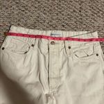 ZARA The Grunge Pant Jeans White Loose Barrel Raw Hem White- Size 26 (4) Photo 7