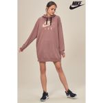 Nike Women’s Air Hoodie Sweater Dress mauve Rose Gold S Photo 1