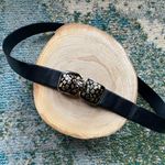 Vintage 1986 Mimi Di N leather leopard print gold clasp belt, size medium large Photo 0