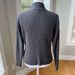 Vintage St. John’s Bay Charcoal Gray Ribbed Cotton Quarter Zip Mockneck Sweater Photo 3