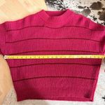 ART DEALER Fuchsia Wool Blend Chain of fools Sweater Ostrich feathers Size XS Pink Photo 5