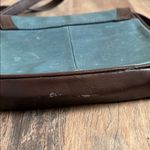 TIGNANELLO Crossbody Leather Green Brown Trim Purse Photo 6