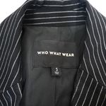 Who What Wear Womens S Career Black White Stripe Blazer Photo 7
