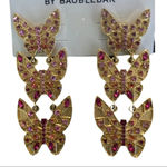 BaubleBar $10 SALE! 
 Stacked Metallic Butterfly Drop Earrings Photo 2