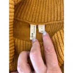 Moth by Anthropologie mustard yellow sweater womens size S cowl neck knit Photo 3