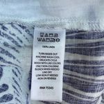 Tahari  100% Linen Wide Leg Pants Floral Leaf Print Crop Size Large Photo 4