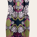 Ted Baker  London Zyta Navy Blue Tapestry Floral Sleeveless Sheath Dress Sz 4 Photo 0